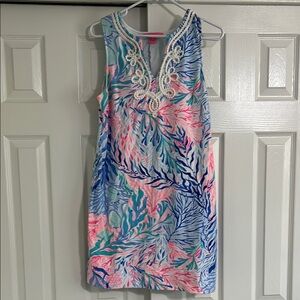 Lilly Pulitzer EUC Harper Tropical Print Sleeveless Dress Size Medium (M)